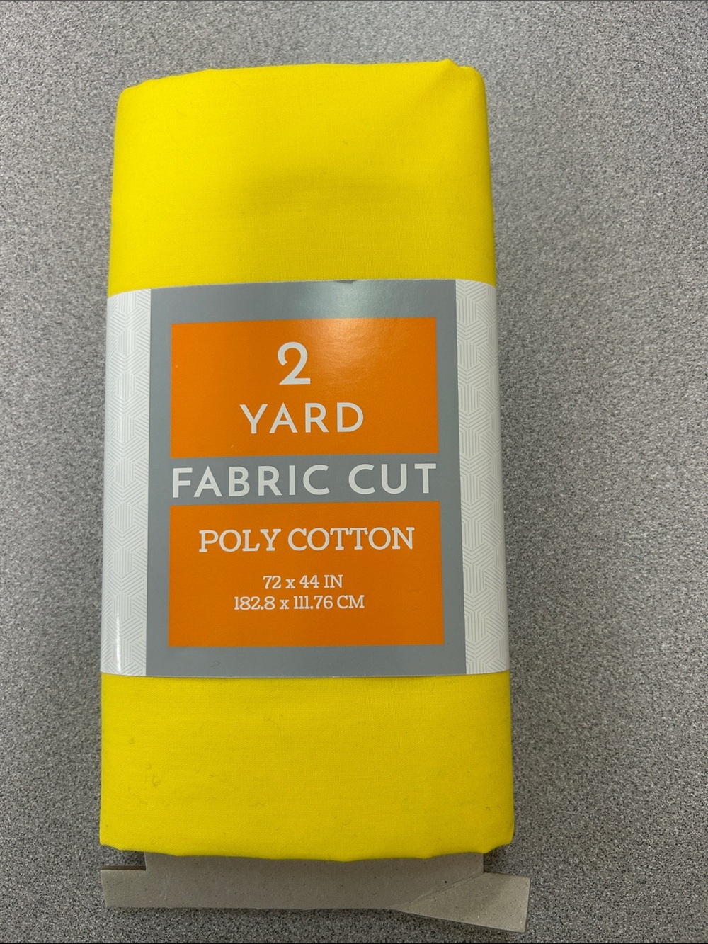 Bright Yellow Poly-Cotton Fabric Cut - 2 Yard